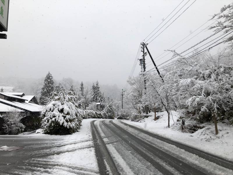 4月10日の雪景色