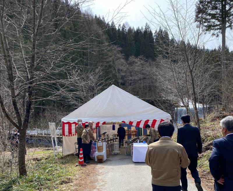 福地温泉での小水力発電事業がスタートします