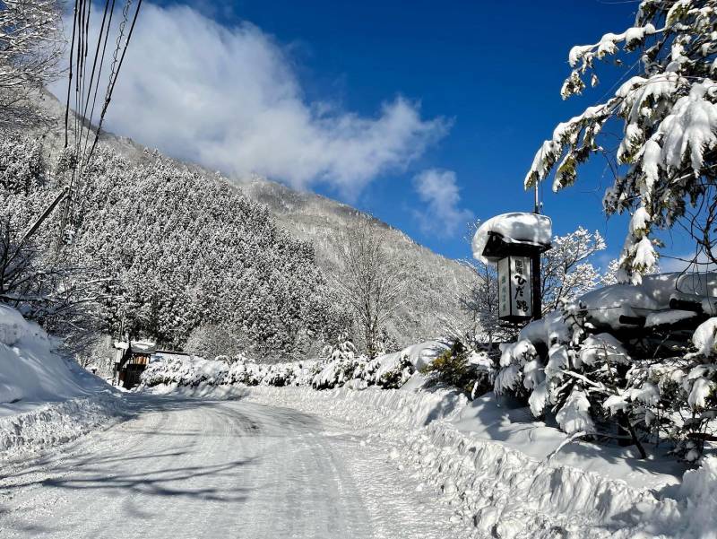 日差しきらめく雪景色