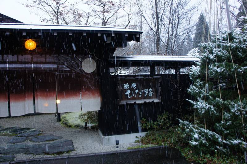 福地は雪の天気模様です。