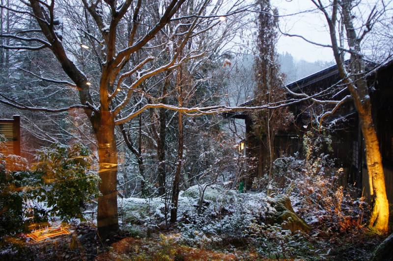 福地は雪の天気模様です。