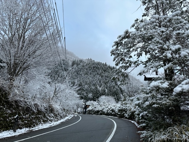 雪見風呂日和となりました