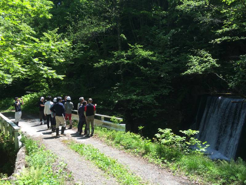 福地温泉での小水力発電事業がスタートします